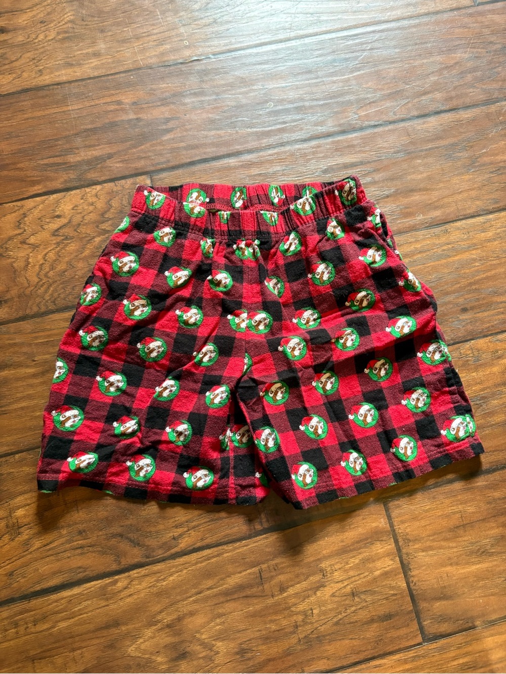 Women's Red Plaid Holiday Sleep Shorts